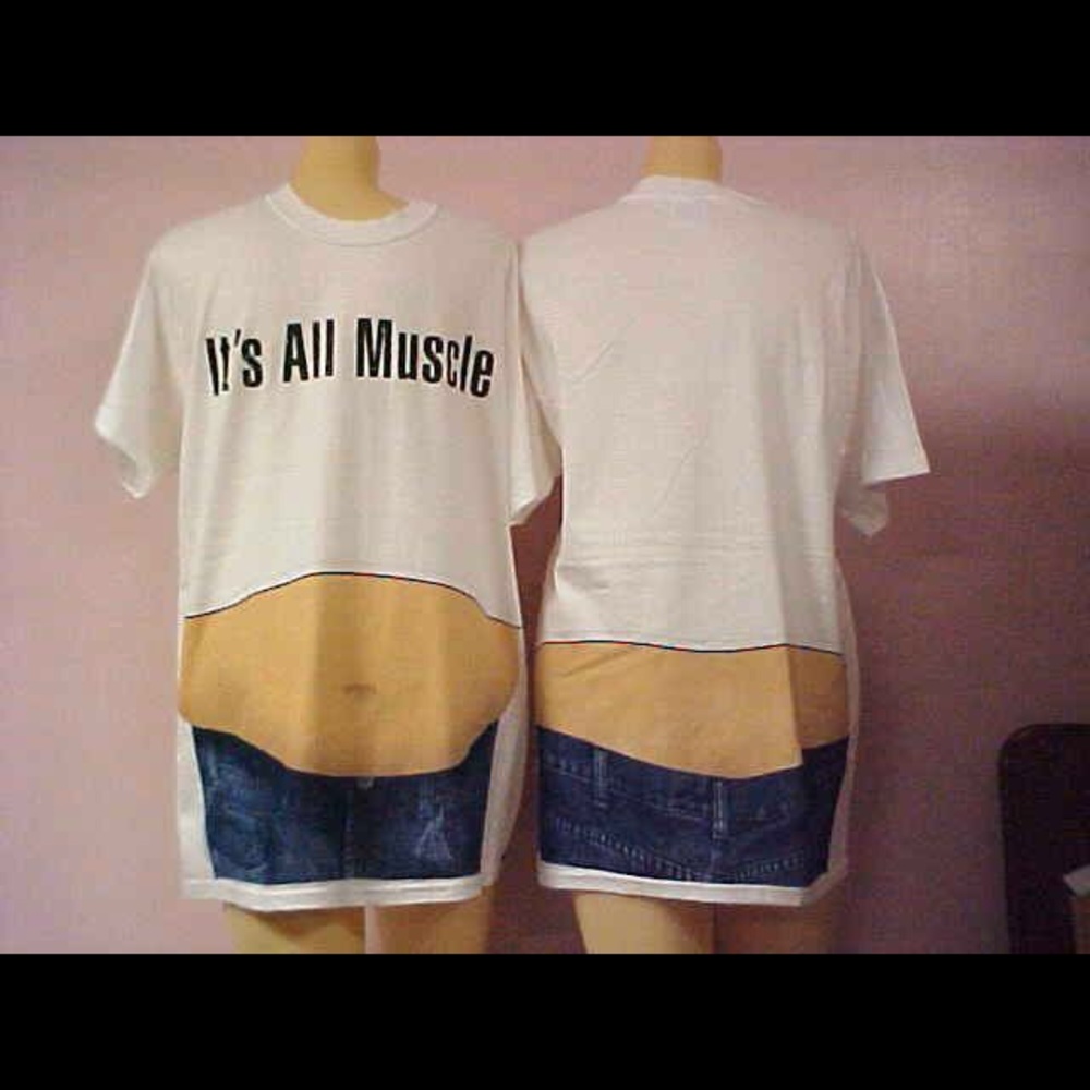 2x new it’s all muscle t-shirt funny